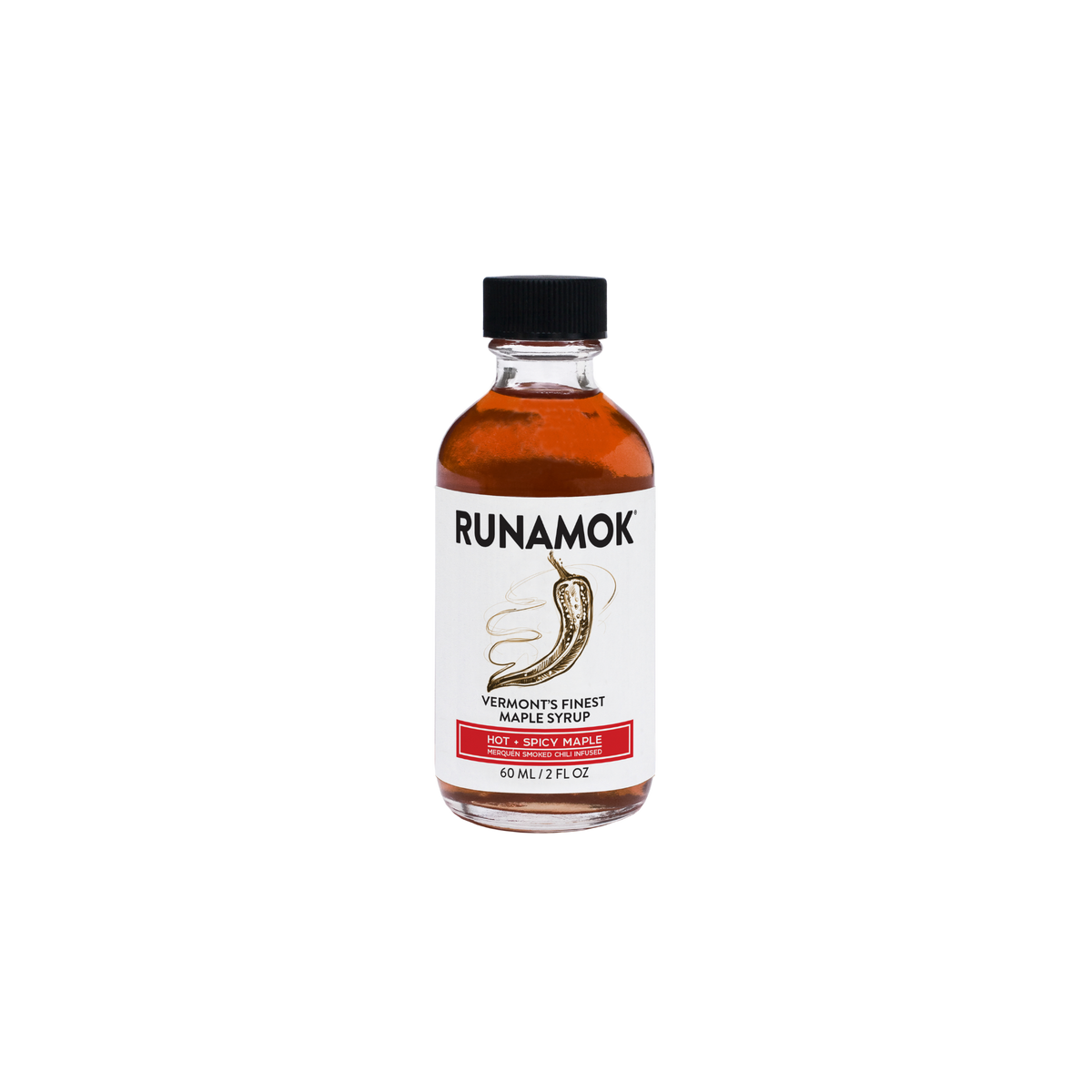 Hot + Spicy Maple Syrup (Smoked Chili Pepper Infused) - 60ml