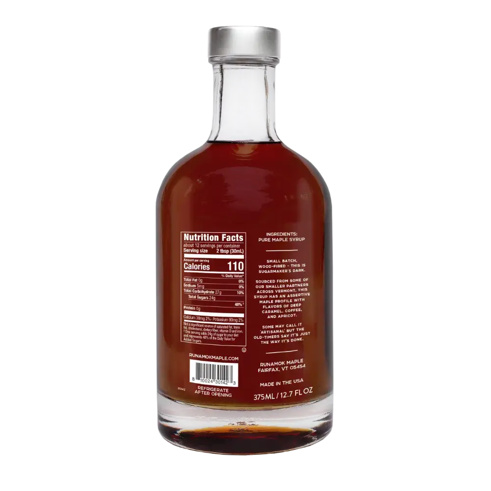 Runamok Maple Syrup - Sugarmaker's Dark: Wood-Fired Vermont Maple Syrup - 6
